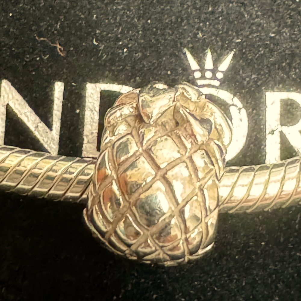 Authentic Pandora pineapple charm silver